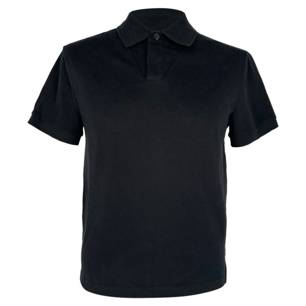 Bottega Veneta Short Sleeve Polo Shirt in Black Cotton
